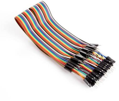 Whadda WPA413 Jumper-Kabel [40x Drahtbrücken-Stecker - 40x Drahtbrücken-Stecker] 0.30m