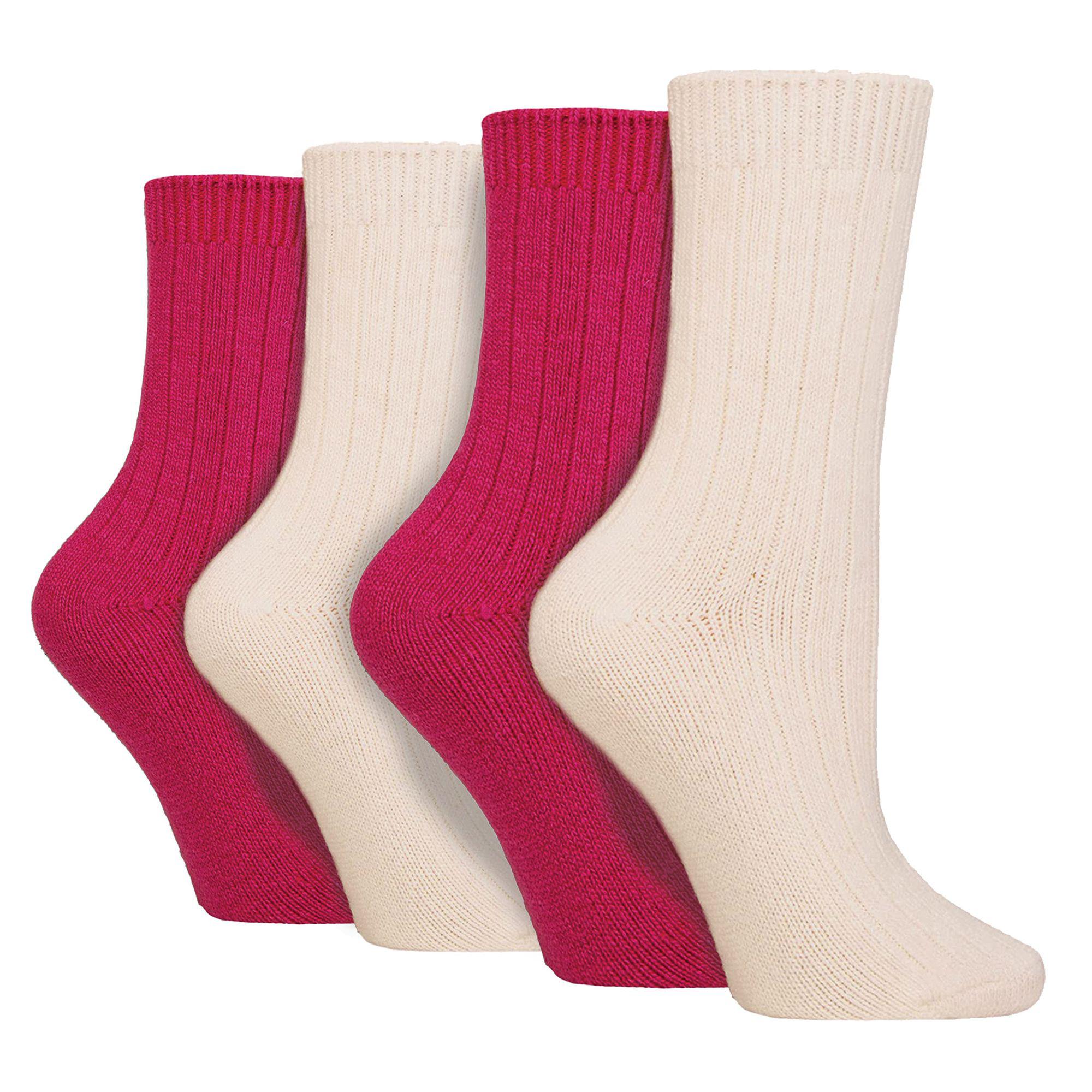 4-Pack Dames Cashmere Biesokken | Ademend Cozy Geribde Wol Bed Sokken