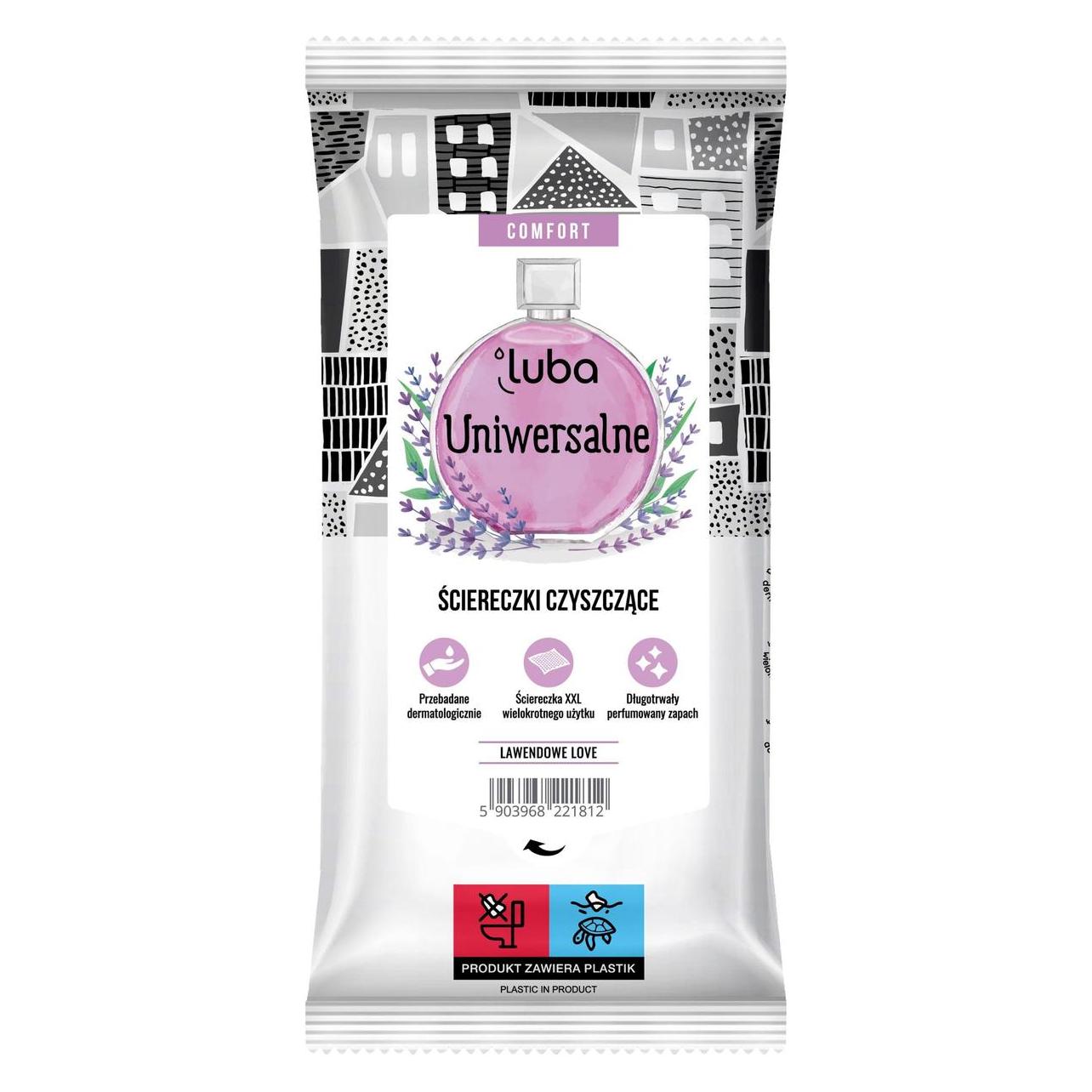 LUBA Comfort ściereczki czyszczące uniwersalne zapachowe Lawenda 32szt (180 g) (37891283)