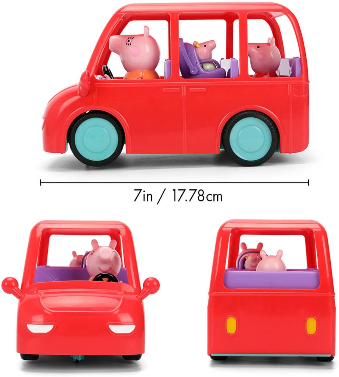 RC-Auto JADA "Peppa Pig RC Family Car", rot, Fernlenkfahrzeuge, Kinder, Kunststoff, RC-Auto
