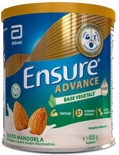 Ensure Advance Base Vegetale Integratore con Proteine Vegetali 400g Gusto Mandorla
