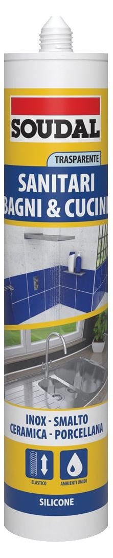 Soudal Siliconenkit Sanitair Azijnzuurbestendig Transparant 300 ml