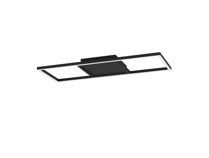 Connect Z Led-Deckenleuchte Calagrano-Z, Schwarz, Weiß, Metall, Kunststoff, 24x4.5x64 cm, Farbwechsler, 3-fach schaltbar, Smartphone-Steuerung, Lampen & Leuchten, Innenbeleuchtung, Smart-Home-Lampen, Smart Home Deckenleuchten