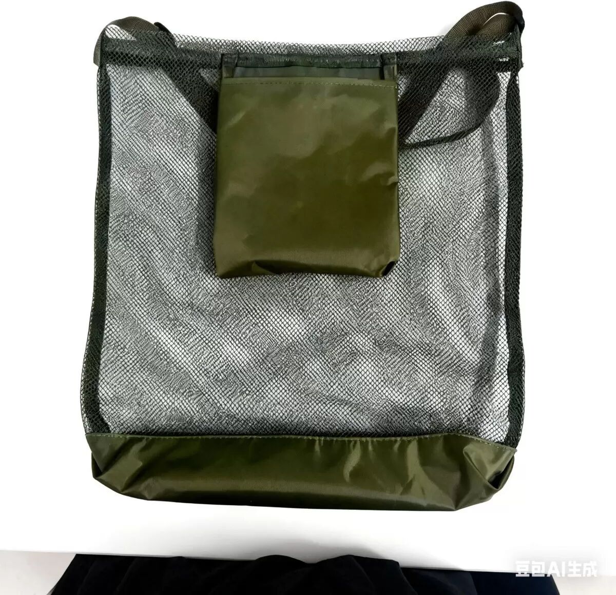 INF Sac de cueillette pliable grande capacité en filet - sac portable pour verger et cueillette de champignons Vert foncé