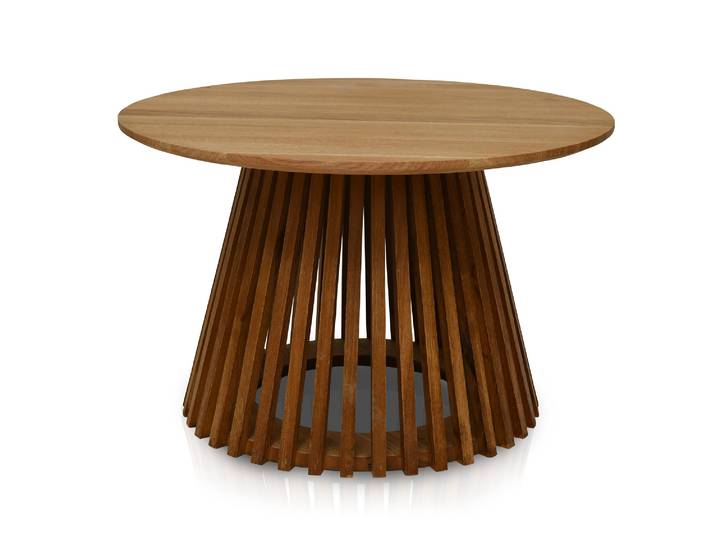 ALRIK Couchtisch 70 cm, Material Massivholz / Metall, Eiche geölt