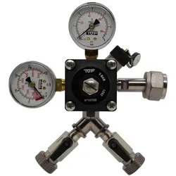 Ich-zapfe Druckminderer, Druckregler - CO2 für Bier Zapfanlage 3 bar, 2-leitig, Getränkespender Zubehör