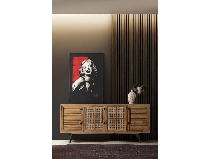 Xlmoebel Sideboard Holz Kommode Anrichte Braun Modernes Design für Esszimmer (Holz Kommode Anrichte Braun), Made in Europa