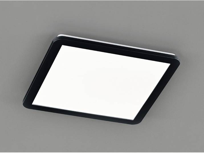 Reality Leuchten LED Deckenleuchte Camillus R62932032, Kunststoff schwarz matt,
