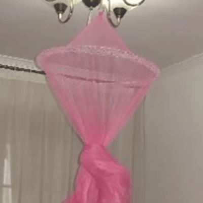 Inspire Curations Large Mosquito Net Bed Canopy For Single And Double Beds pink