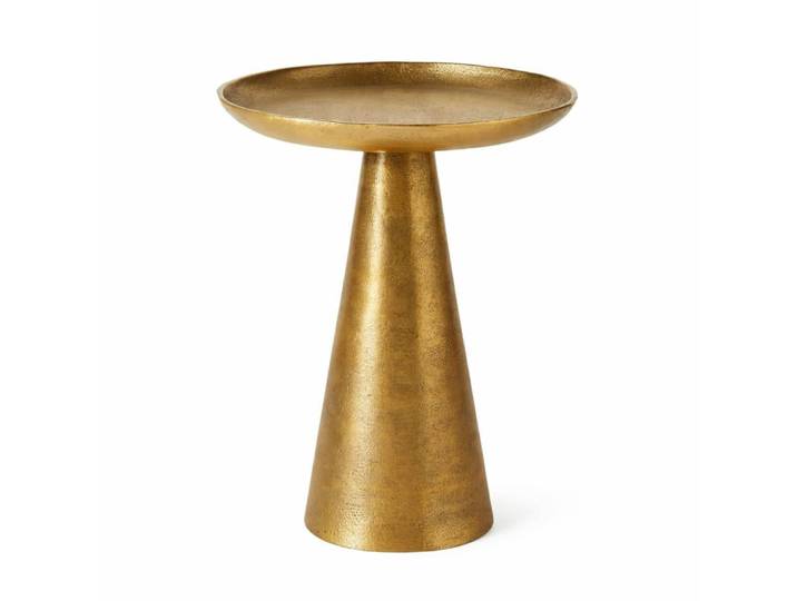 Bout de canapé doré en aluminium 40 cm