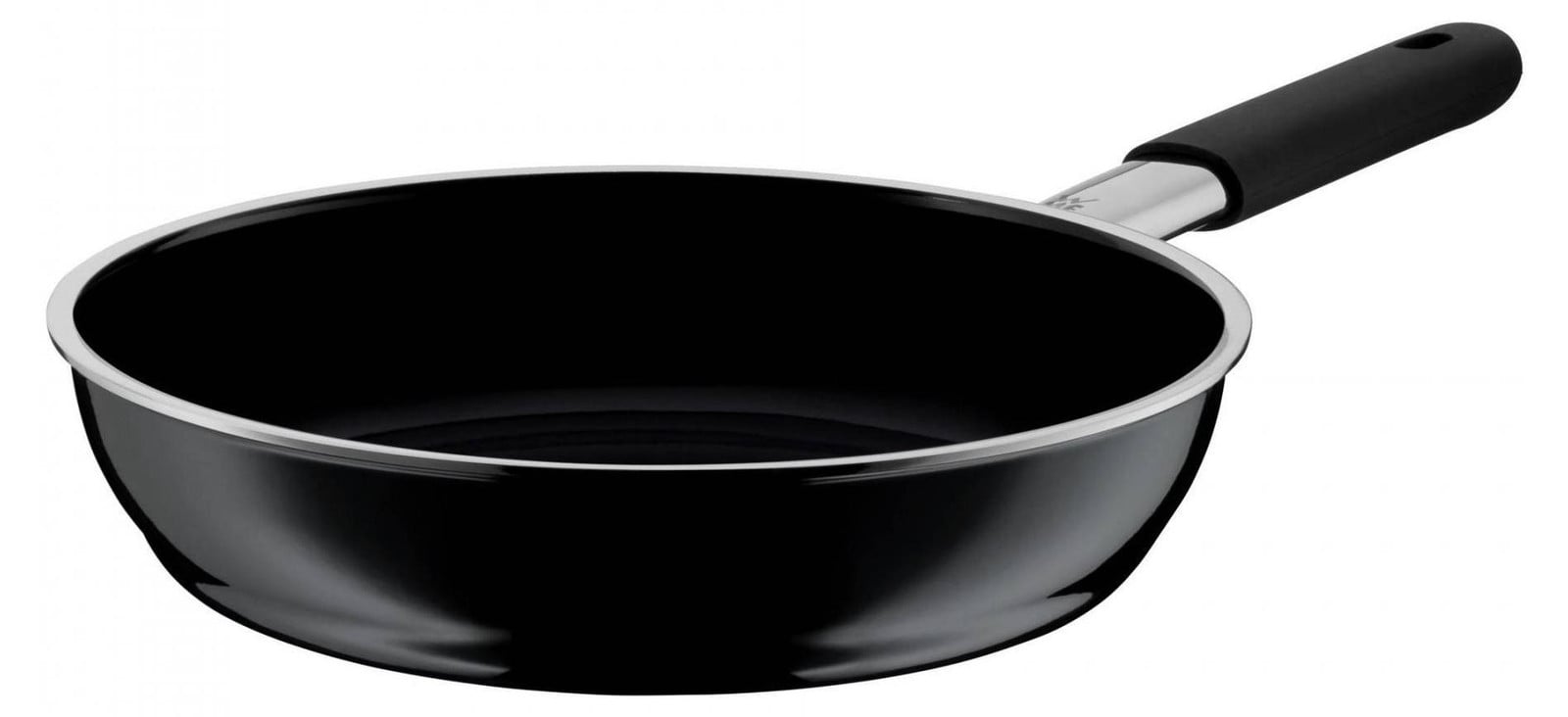 WMF Fusiontec mineralen pan met lange steel, 24 cm, zwart