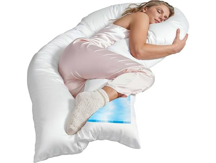 Traumreiter Seitenschläferkissen Visco M mit Memory Foam Körperunterstützung 2 Härtegrade WendeKissen, U Form Schwangerschaftskissen zum Schlafen Seitenschläfer Kissen Komfortkissen (ohne Bezug)