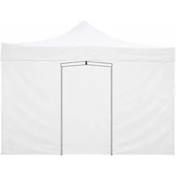 3x2m weiße wasserdichte Seitenabdeckung mit Rolltor für Market-Pro Faltpavillon