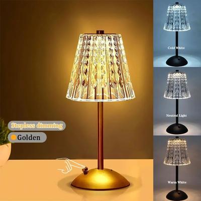 Inspired Living 4W Rechargeable LED Table Lamp With Touch Sensor & Stepless Dimming gold