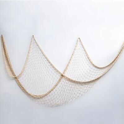 Uplifted Finds Mediterranean Nautical Fishing Net   Marine Wall Hanging Studio Prop & Garden Decor a White