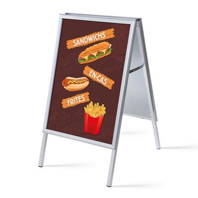 SHOWDOWN Displays Showdown Kundenstopper - DIN A1 - Komplett-Set - Snacks Französisch - Braun/Schwarz
