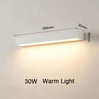 Inspired Finds SANDIY Outdoor Wall Light External Sconce Lamps Waterproof House Decor Lighting Fixture For Balcony, Porch, Yard, Gard white 30w 19.69x1.97x3.15in cold Light