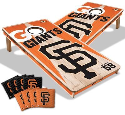 Skip's Garage San Francisco Giants MLB 2x4 Cornhole Board Set