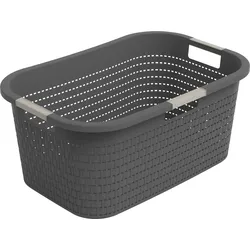 rotho Wäschekorb COUNTRY 40l - anthrazit