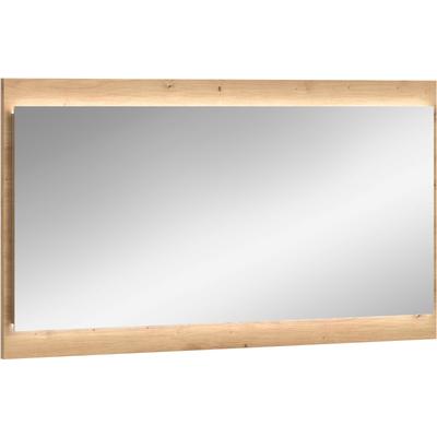 Wandspiegel HOME AFFAIRE "EVRID, Breite 110 cm, Rahmenoptik, farblich abgesetze Trägerplatte", braun (artisan oak nb), B:110cm H:60cm T:6cm, Spiegelglas, Spiegel, Wandspiegel, Spiegel, Garderobenspiegel, Flurspiegel, Dielenspiegel, Spiegelpaneel