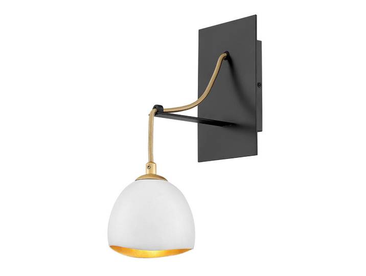 Elstead Lighting Wandleuchte, Weiss, Goldfarben, Metall, 20.6x12.7x33 cm, RoHS, mit Pendel, Lampen & Leuchten, Innenbeleuchtung, Wandlampe, Wandlampen
