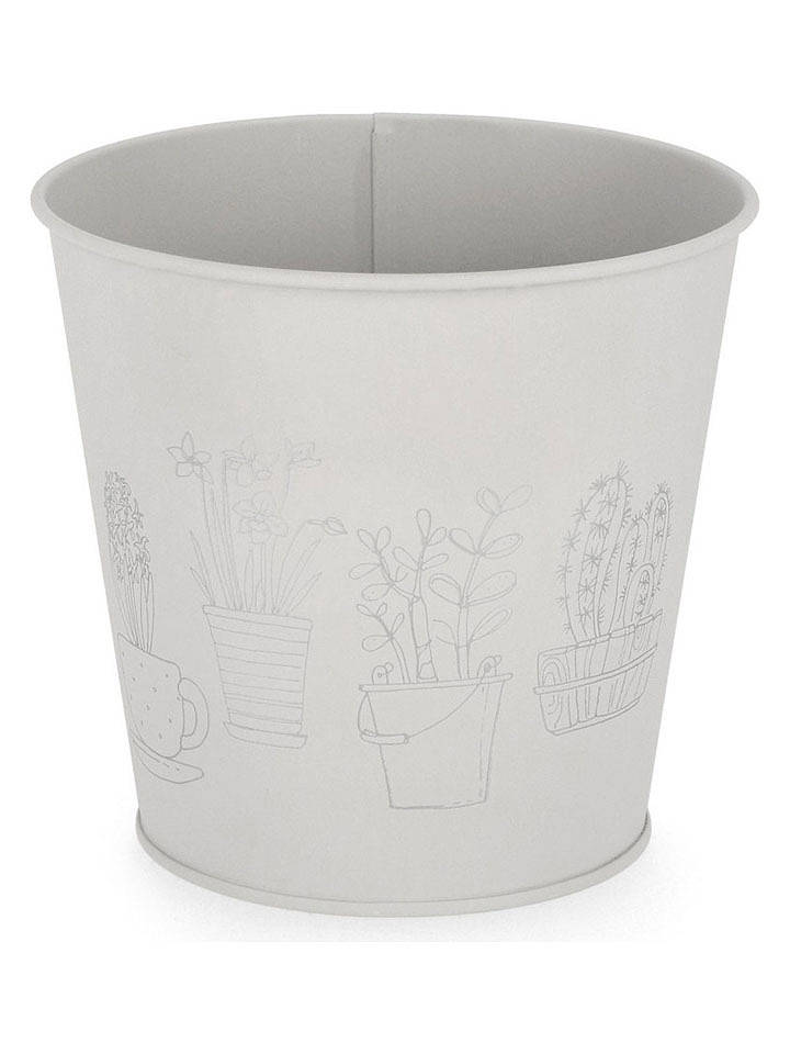 Bizzotto Blumentopf "Botany" in Hellgrau - (H)14,5 x Ø 16 cm - onesize