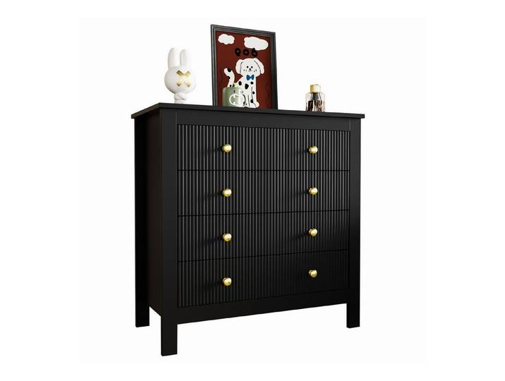 MODFU Sideboard Kommode (Wohnzimmerschrank, 1 St., 5 Schubladen), mit speziell strukturierten Oberfläche, Goldgriffen