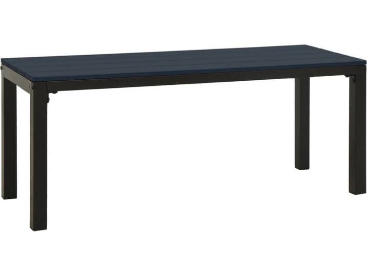 vidaXL Gartenbank 110 cm Stahl und WPC Schwarz