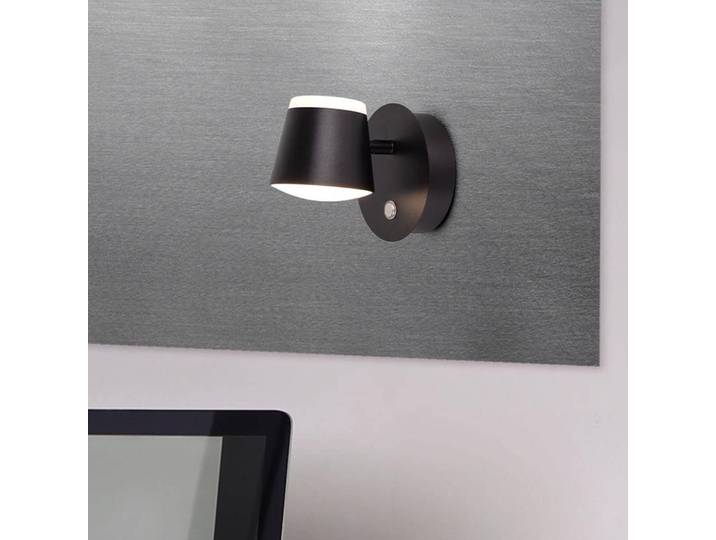 Näve Wandlampe Tondo, dimmbar, schwarz, für Wohn- / Esszimmer, Metall, Skandinavisch, LED Wandleuchte, Wandlampe Innen