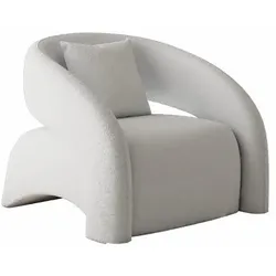 Weißer Einzelsessel Loungesessel Sessel sofa ohne Kissen