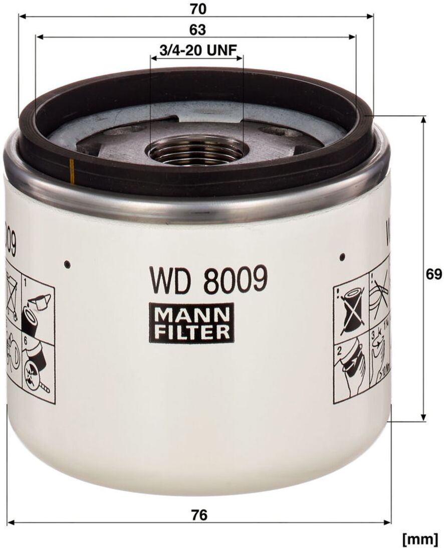 Hydrauliikkasuodatin Mann-Filter Wd 8009