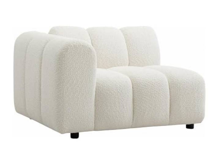 Vente-unique - Sessel mit gerader Rückenlehne 1 Person Jutini - Stoff Weichheit des Frotteestoffs Gepolsterter Effekt