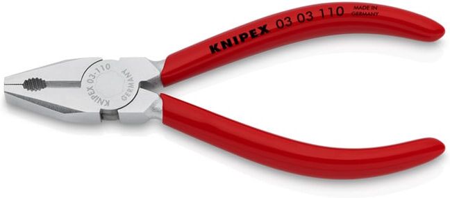 KNIPEX Mini-pince combinée chromée avec revêtement plastique 110 mm 03 03 110 (03 03 110)