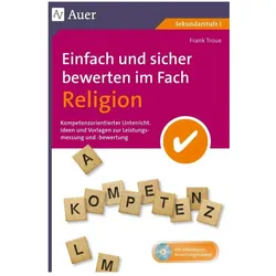 Einfach und sicher bewerten im Fach Religion, Fachbücher von Frank Troue