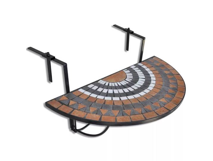 VidaXL - Balkontisch keramik, One Size, Braun