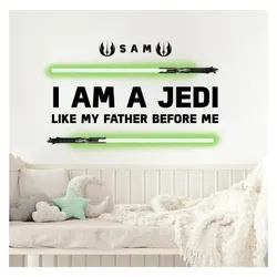 Roommates, Wandtattoo, Star Wars Glow in the Dark Wandaufkleber I am a Jedi (48.26 x 48.26 cm)