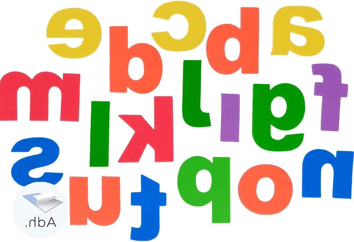 104 stuks Zelfklevende EVA Knutselletters in Multicolor