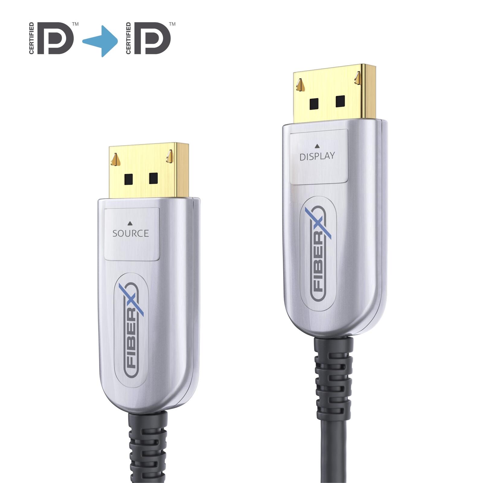 FiberX Serie - DisplayPort 8K Glasfaser Extender Kabel - 25m FX-I250-025