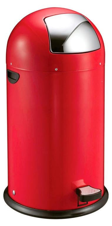 EKO Kickcan afvalbak 40 liter - Staal - Rood