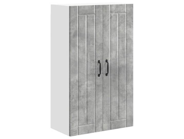 fsahslih Wandschrank Betongrau 60 x 31 x 100 cm Hängeschrank Küche Zweitüriger Küchenschrank in Betonoptik grau bietet variablen Stauraum für Geschirr und Vorräte im Essbereich.
