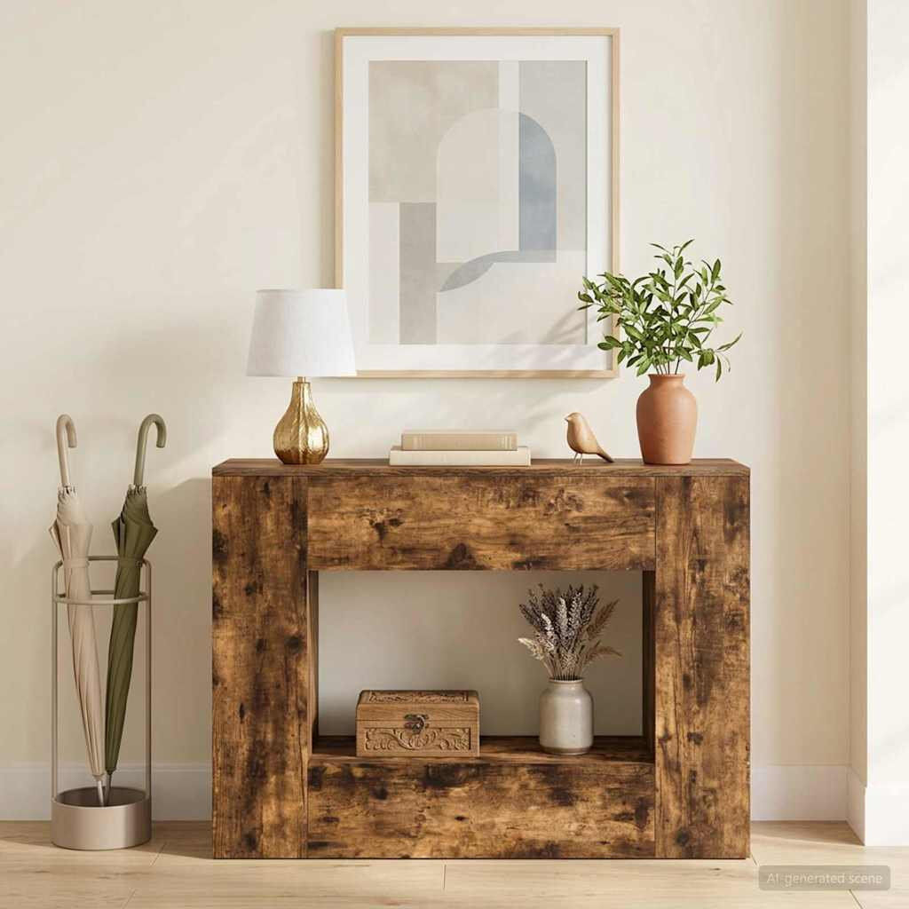 Rio Console Table Smoked Oak/Smoked Oak/Smoked Oak 74cm H x 101cm W x 29cm D