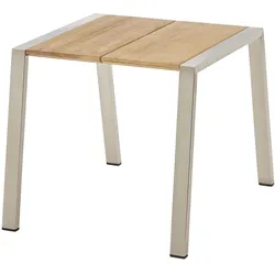 Diamond Garden Beistelltisch MALI 59x45 cm, Edelstahl / Recycled Teak