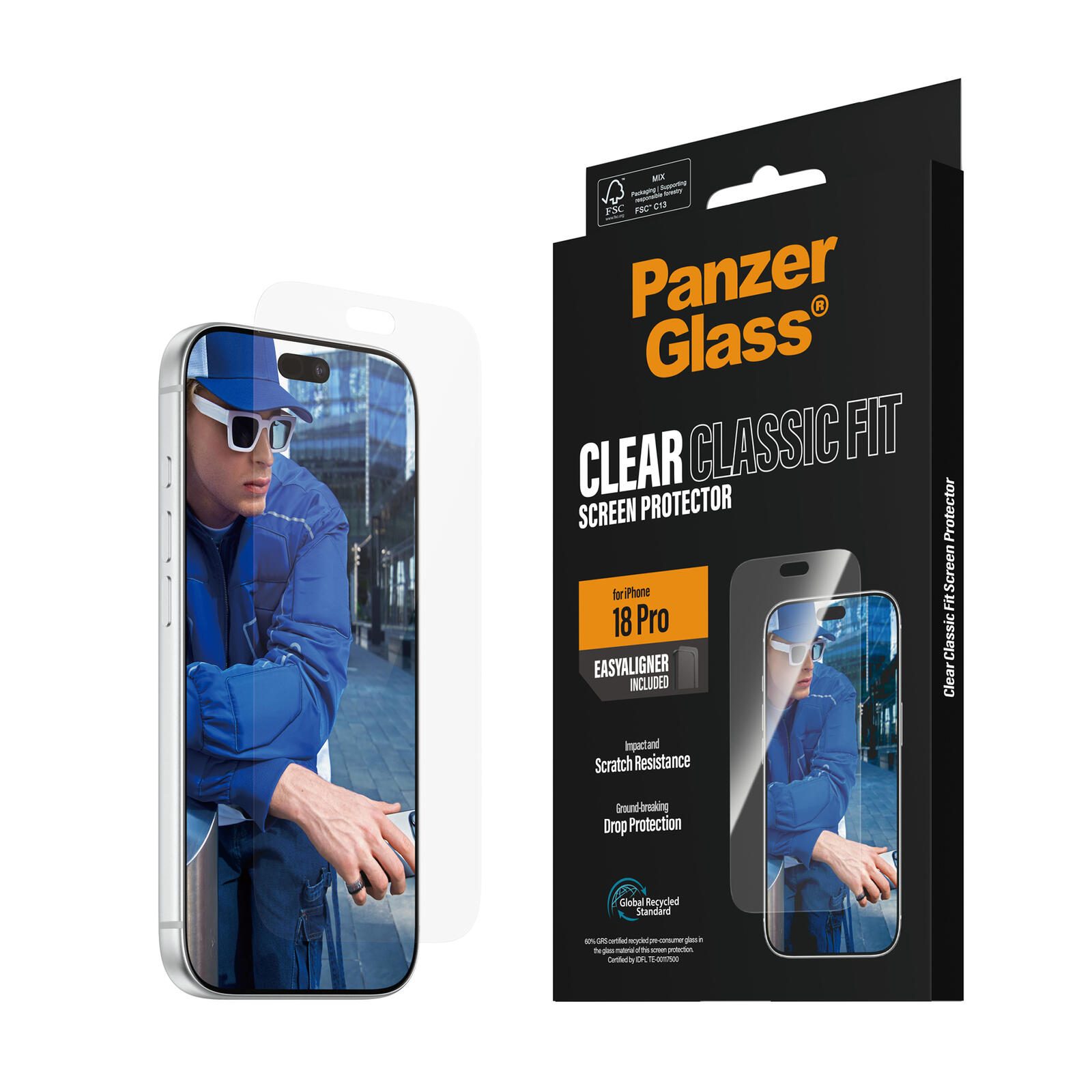 PanzerGlass™ PanzerGlass® Displayschutz Classic Fit, iPhone 18 Pro PG35997