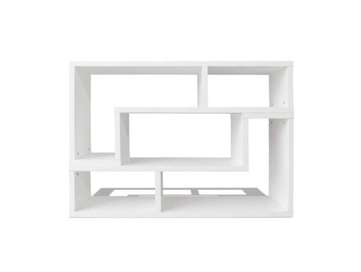 Meuble TV - Banc TV - Table TV - double en forme de L Blanc - T217