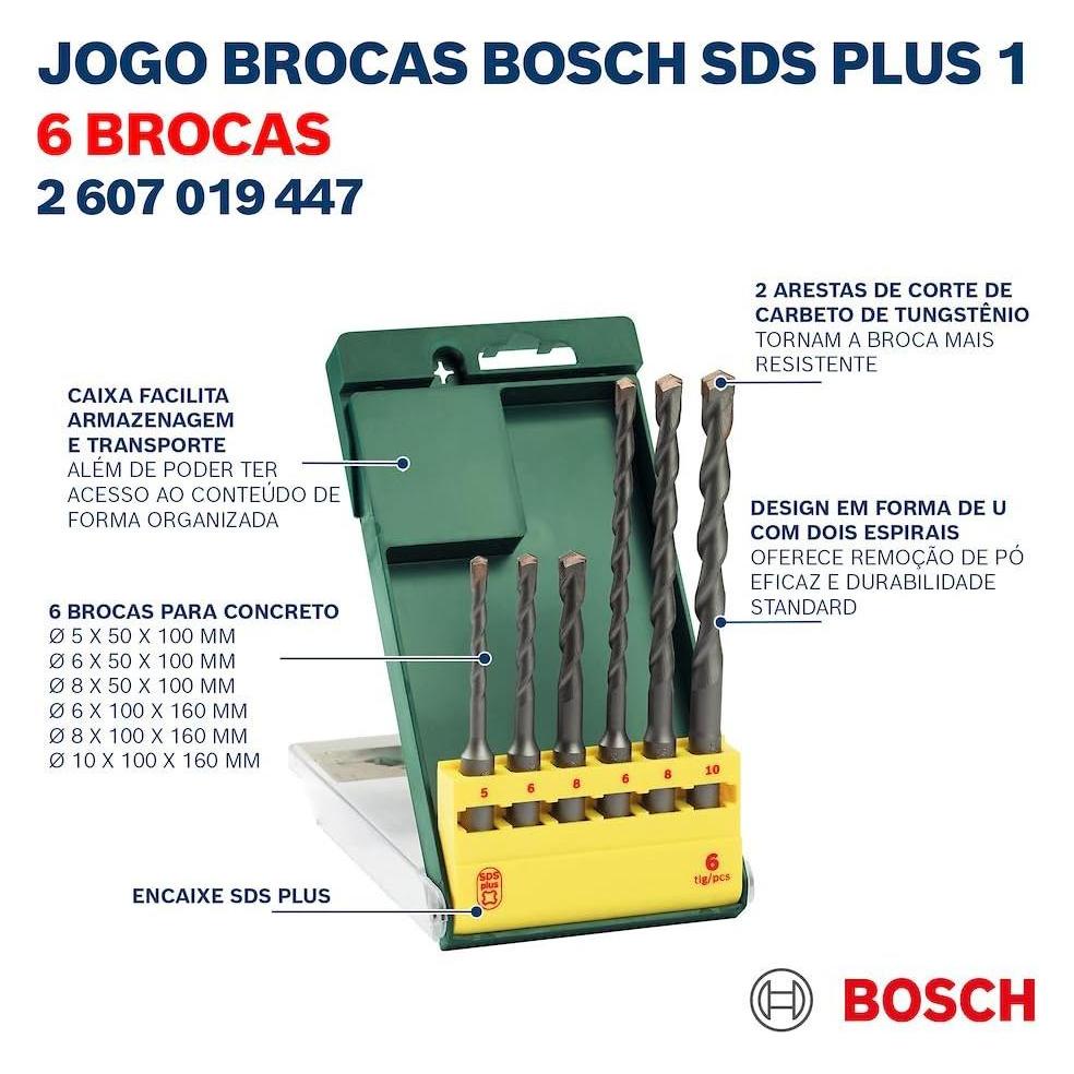 Bosch Zubehör Hammerbohrer-Set SDS plus, 6-teilig (2607019447)