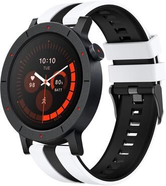 Everyday Crate Nothing CMF Watch 3 Pro Silicone Watch Band Vertical Two Color Sports Strap white Black