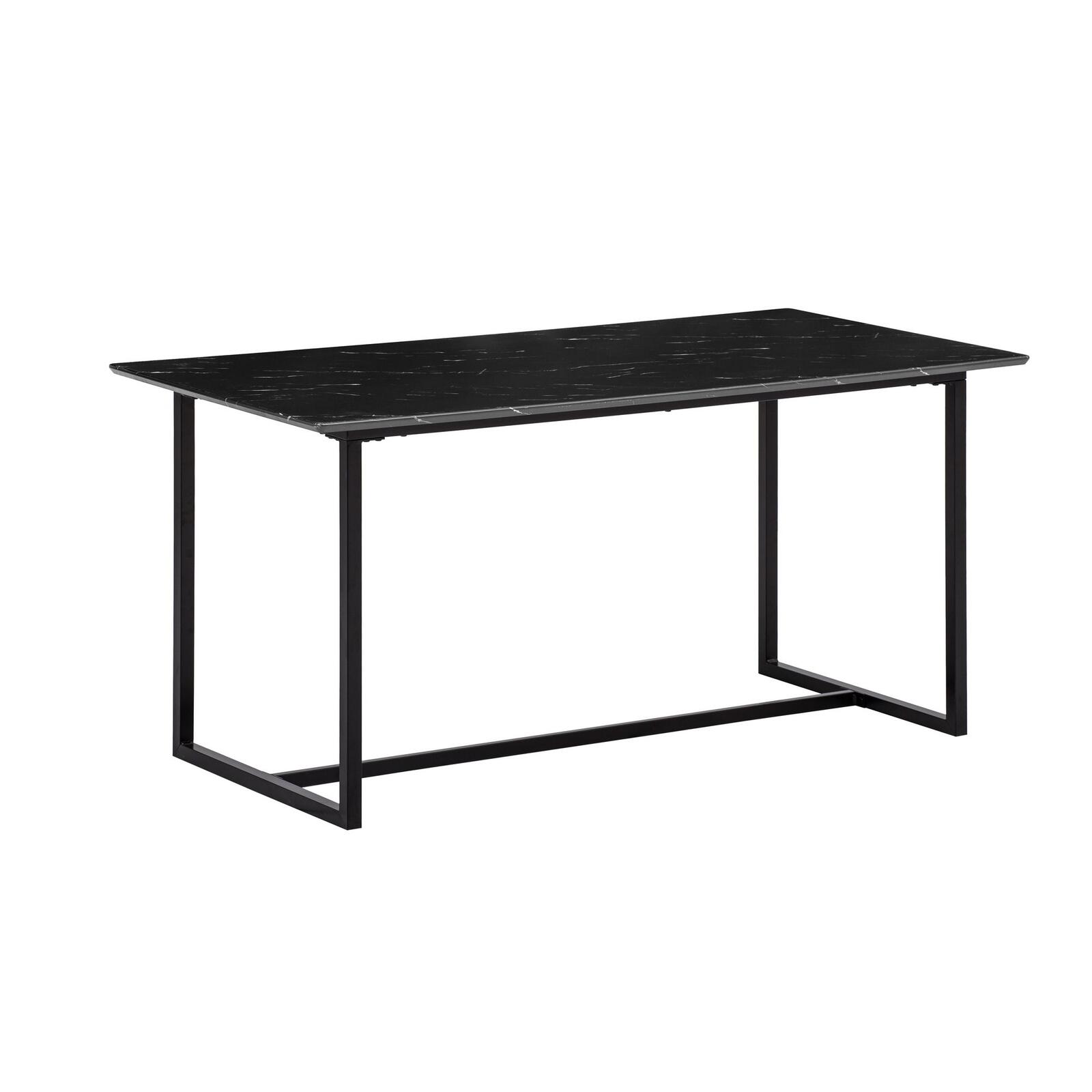 WOHNLING Esszimmertisch Marmor-Optik WL6.968 schwarz