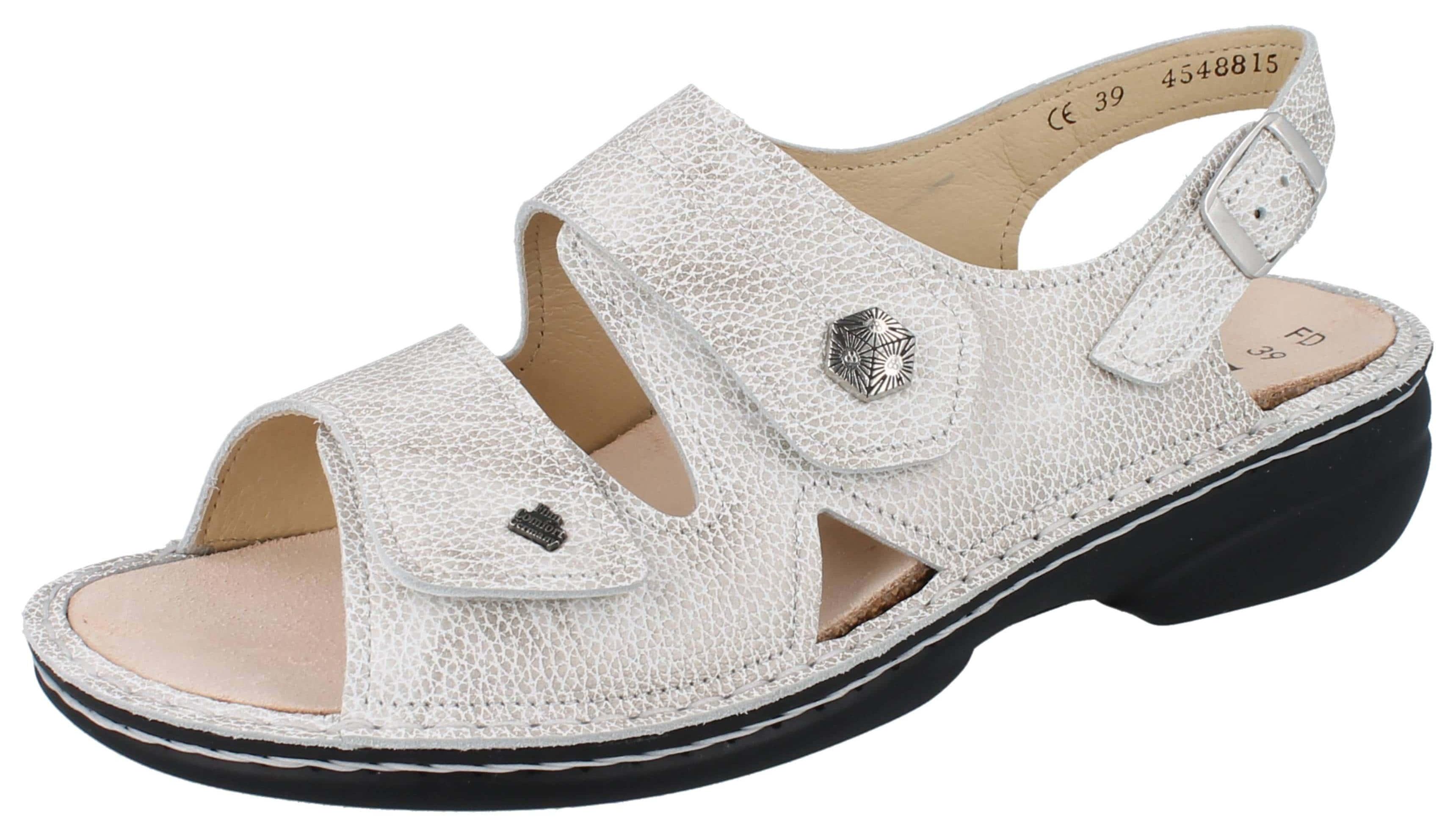 FINN COMFORT Milos Damen Sandale taupe Glattleder - Größe: 37