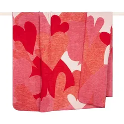 Kuscheldecke Hearts 150 x 200 cm Mischgewebe Pink