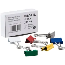 MAUL Foldbackklammern farbsortiert 1,9 cm